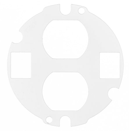 Hubbell Wiring Device-Kellems Sub-Plate, Round, Galvanized Steel S1R4SP2X2DUPLEX
